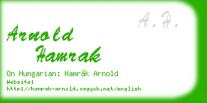arnold hamrak business card